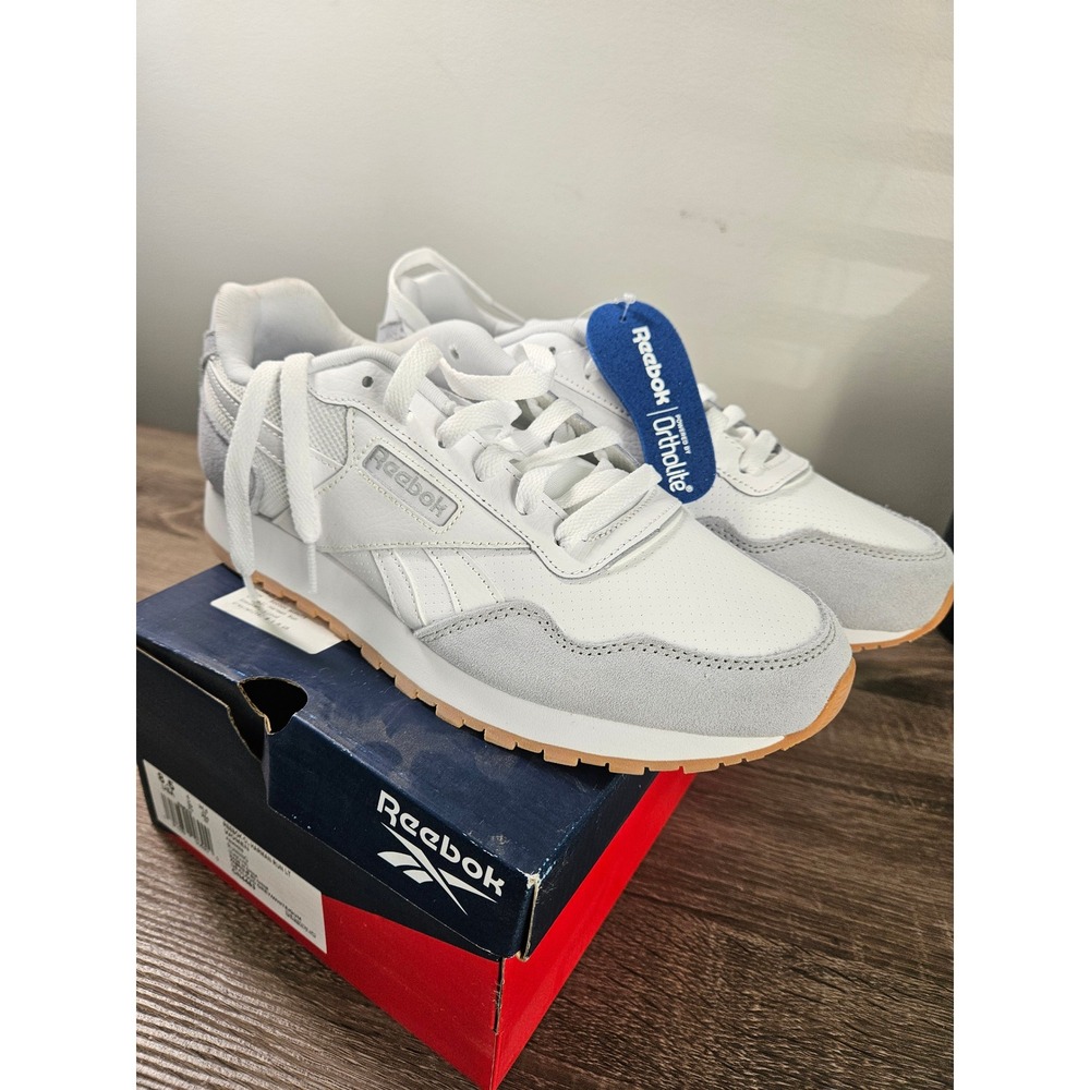 Reebok CL Harman Run LT Womens Shoes Cloud Grey White Gum CN4483 Size 8.5 NEW